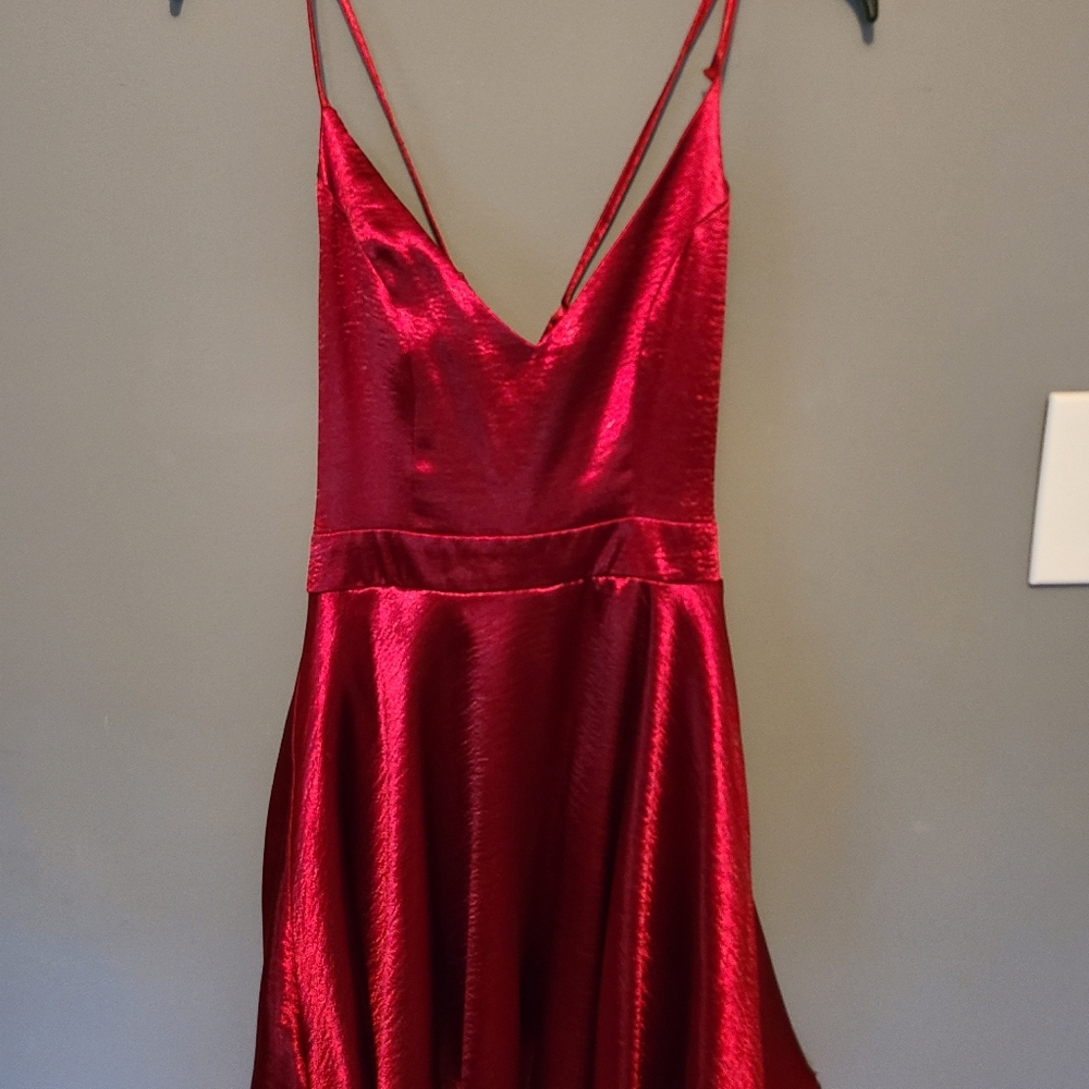 Beautiful red satin dress size Medium